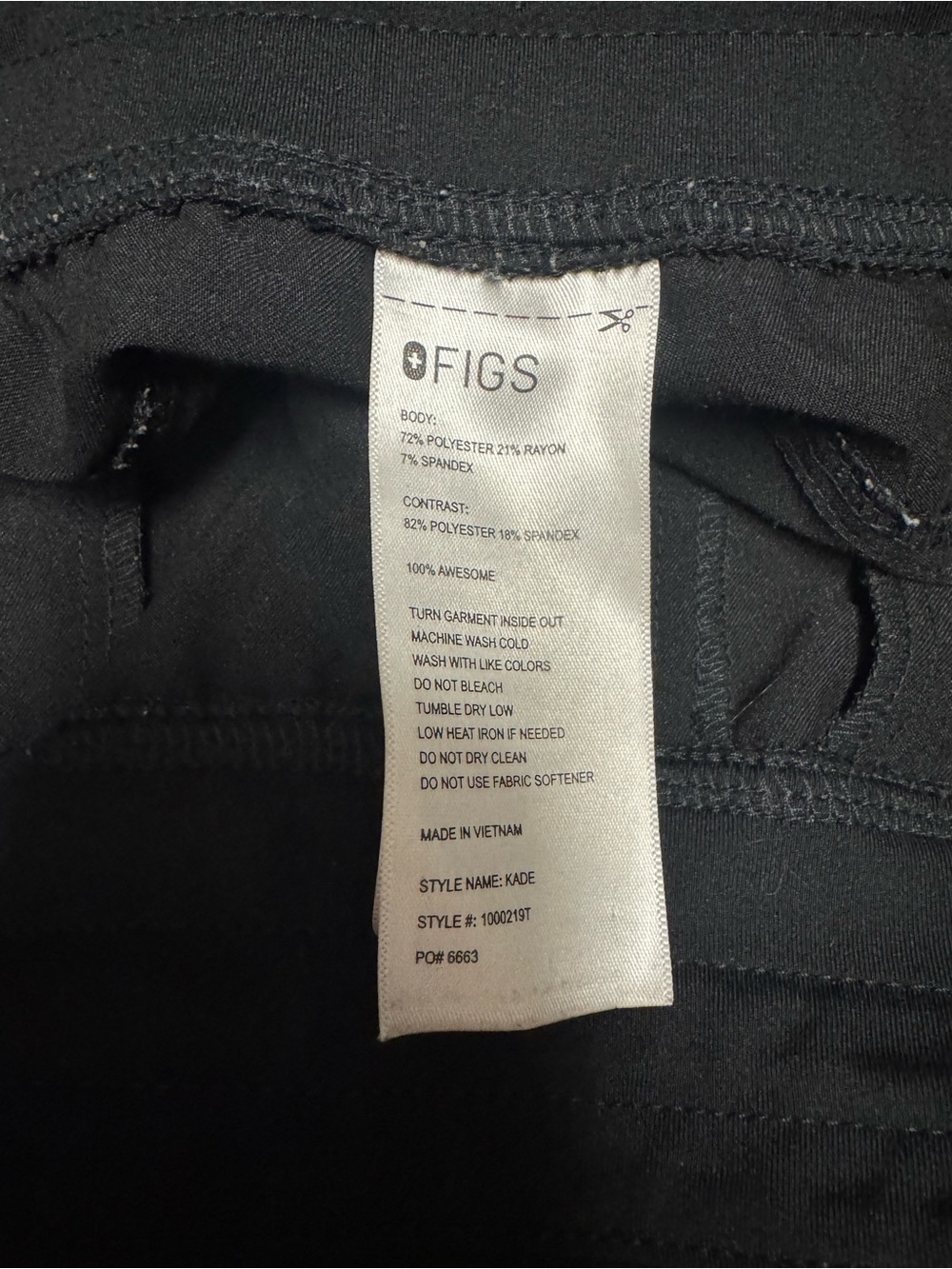 Figs Black Kade Cargo Straight leg + Rafaela Oversized Top - Picture 3 of 3